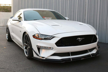 APR Carbon Fiber Wind Splitter With Rods - Ford Mustang W/O Performance Package 2018 - up