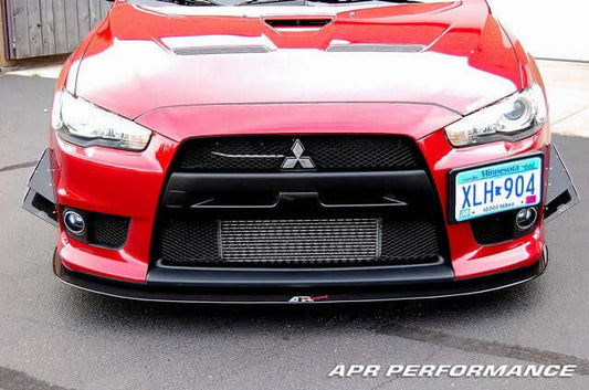 APR Carbon Fiber Wind Splitter With Rods - Mitsubishi Evo 10 2008 - 2016