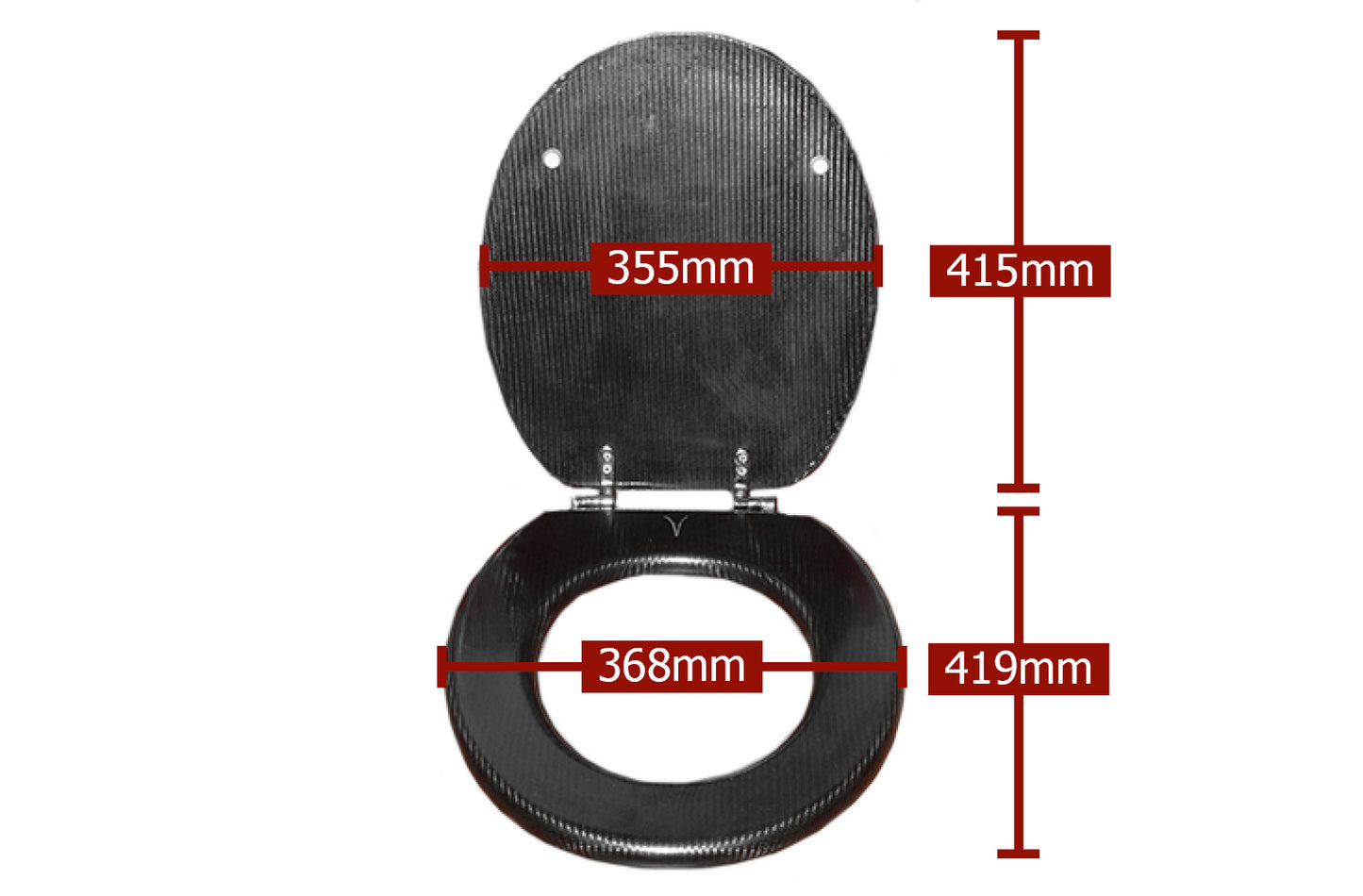 Carbon Fibre Toilet Seat - Universal Fit
