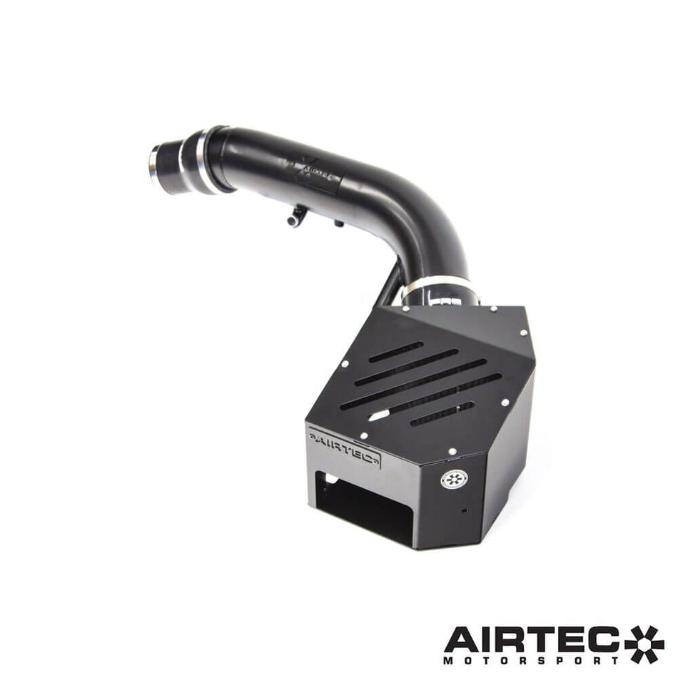 Detailed look at the enclosed design of the AIRTEC Motorsport Induction Kit