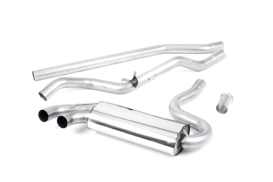 Milltek Downpipe-back Exhaust | Non-resonated Black OEM Style Tips | Audi Coupe UR Quattro 20V Turbo A3 1989-1991