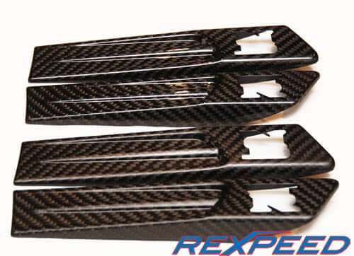 Rexpeed Carbon Fibre GTR Logo Wing Cover Gloss