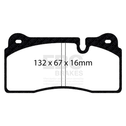 EBC Yellowstuff 4000 Series Street and Track Brake Pad Set (DP41127R) Image 1