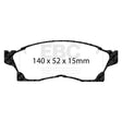 EBC Yellowstuff 4000 Series Street and Track Brake Pad Set (DP4936R) Image 1