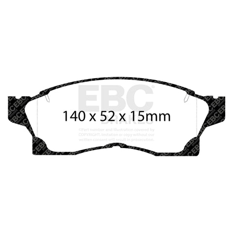 EBC Yellowstuff 4000 Series Street and Track Brake Pad Set (DP4936R) Image 1