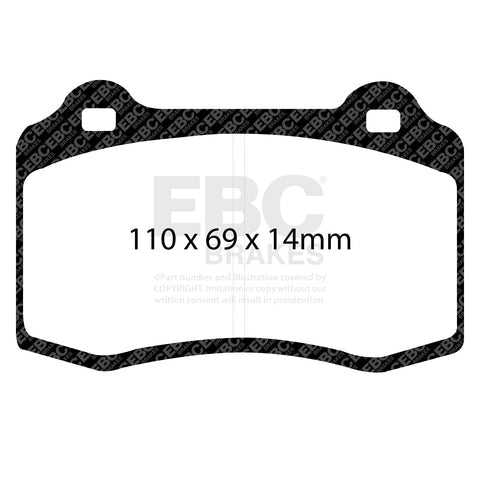 EBC Racing RP-X Track and Race Brake Pads (DP81140RPX) Image 1