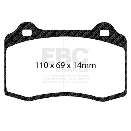 EBC Racing RP-X Track and Race Brake Pads (DP81140RPX) Image 1