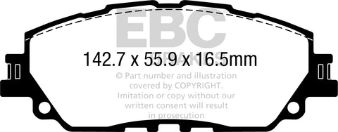 EBC Ultimax OE Replacement Brake Pad Set (DPX2378) Image 3