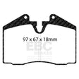 EBC RP1 Track pads for Alcon  P Type  4436 17.5mm   (DP8612RP1) Front Image 1
