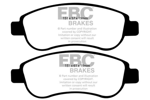 EBC Ultimax OE Replacement Brake Pad Set (DP1951) Image 3