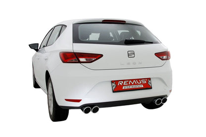 Axle Back Exhaust System for Seat Leon 5F 3 Silencer (954112 1600) | 4x 84mm Full Carbon Tips