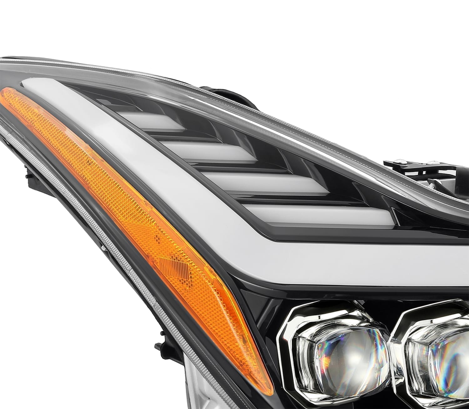 08-13 Infiniti G37/14-15 Q60 Coupe NOVA-Series LED Projector Headlights Jet Black | AlphaRex