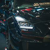 09-25 Nissan GT-R NOVA-Series LED Projector Headlights Black | AlphaRex