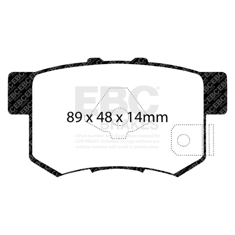 EBC Yellowstuff 4000 Series Street and Track Brake Pad Set (DP41193R) Image 4