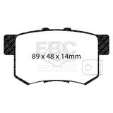 EBC Yellowstuff 4000 Series Street and Track Brake Pad Set (DP41193R) Image 4