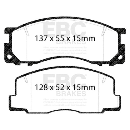 EBC Greenstuff 2000 Series Sport Brake Pad Set (DP2876) Image 3