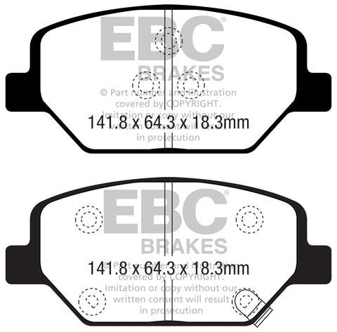 EBC Greenstuff 2000 Series Sport Brake Pad Set (DP22351) Image 3