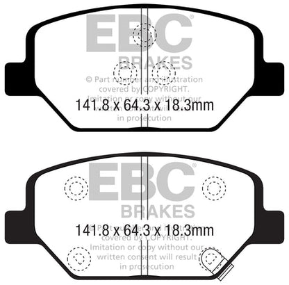 EBC Greenstuff 2000 Series Sport Brake Pad Set (DP22351) Image 3