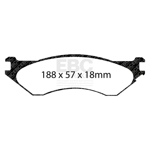 EBC Greenstuff 6000 Series Truck and SUV Brake Pad Set (DP61729) Image 1