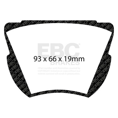 EBC Greenstuff 2000 Series Sport Brake Pad Set (DP2199) Image 4