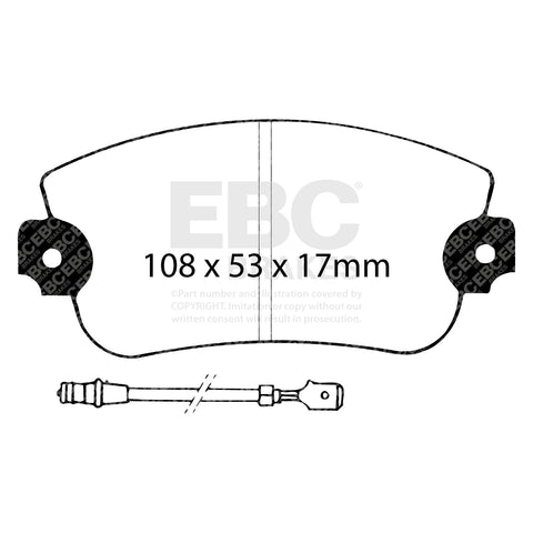 EBC Greenstuff 2000 Series Sport Brake Pad Set (DP2230) Image 1