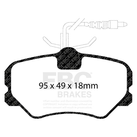 EBC Greenstuff 2000 Series Sport Brake Pad Set (DP21080) Image 4