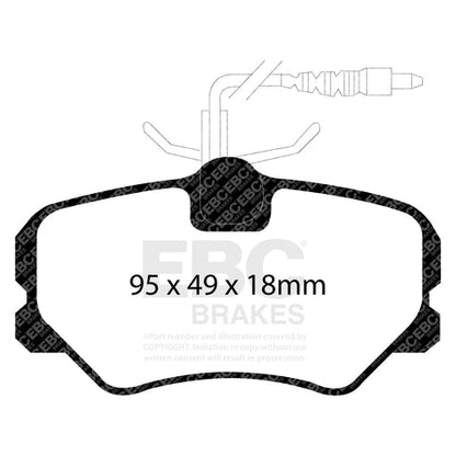 EBC Greenstuff 2000 Series Sport Brake Pad Set (DP21080) Image 4