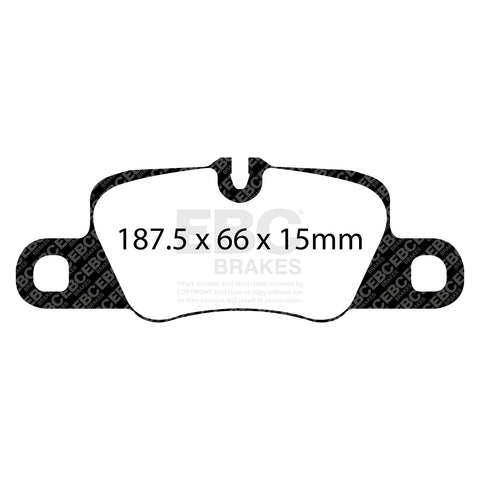 EBC Redstuff 3000 Series Sport Brake Pad Set (DP31858C) Image 3