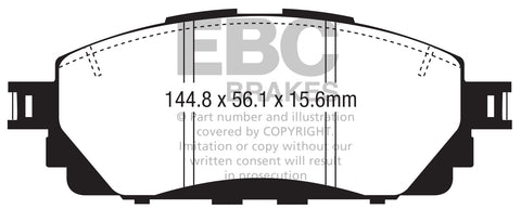 EBC Ultimax OE Replacement Brake Pad Set (DPX2373) Image 1
