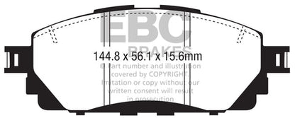 EBC Ultimax OE Replacement Brake Pad Set (DPX2373) Image 1