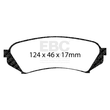 EBC Yellowstuff 4000 Series Street and Track Brake Pad Set (DP41282R) Image 2