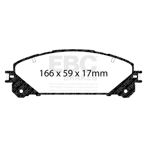 EBC Yellowstuff 4000 Series Street and Track Brake Pad Set (DP41837R) Image 4