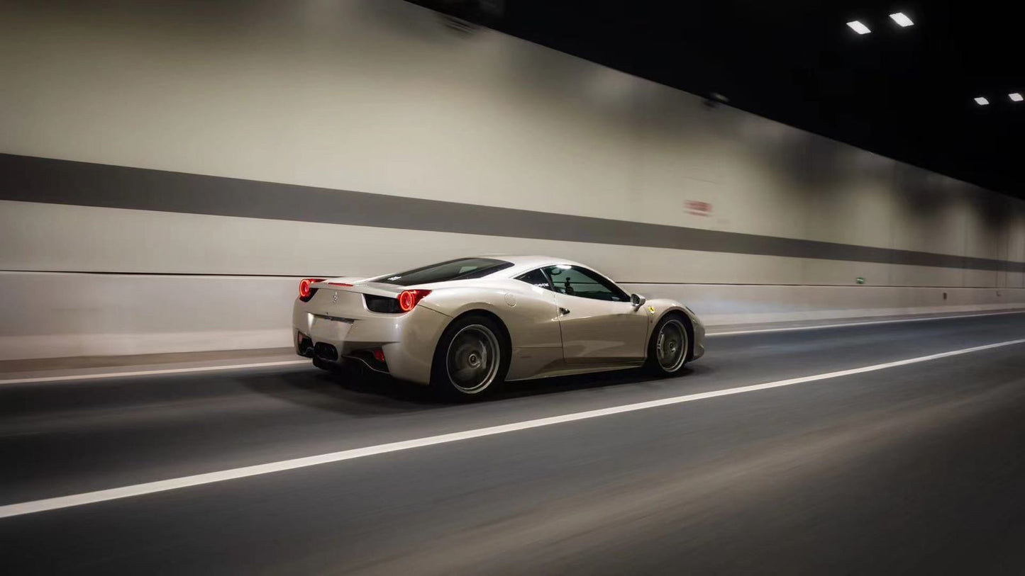 10-15 Ferrari 458 NOVA-Series Prismatic LED Tail Lights Smoke | AlphaRex