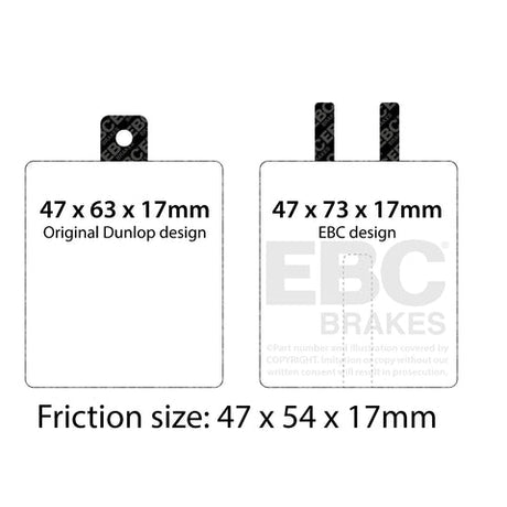 EBC Yellowstuff 4000 Series Street and Track Brake Pad Set (DP4120R) Image 2