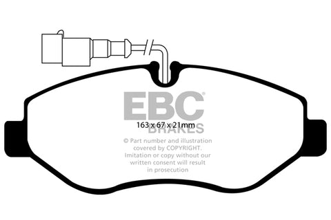 EBC Ultimax OE Replacement Brake Pad Set (DP1956) Image 1