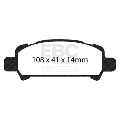 EBC Greenstuff 2000 Series Sport Brake Pad Set (DP21293) Image 2