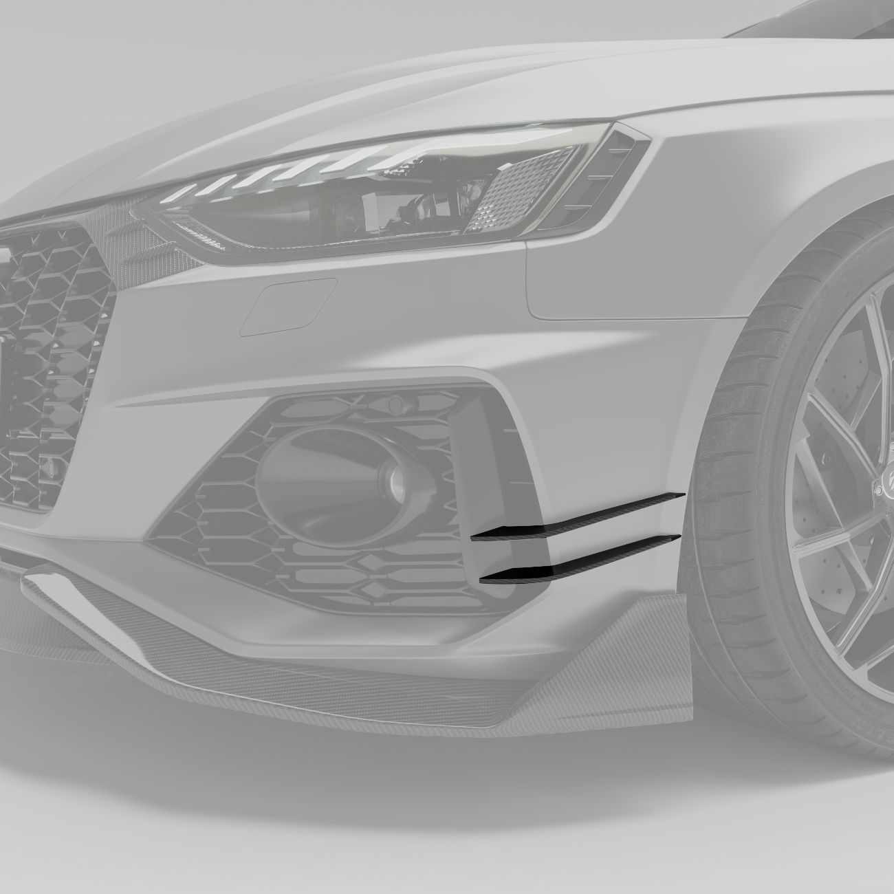 Revozport Carbon Fibre Front Bumper Canards for Audi RS4 B9.5