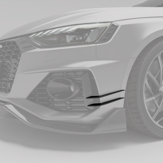 Revozport Carbon Fibre Front Bumper Canards for Audi RS4 B9.5