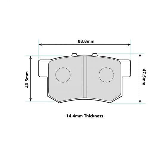PBS Honda Civic Ep3 Rear Performance Brake Pads 1142 - FD Racing