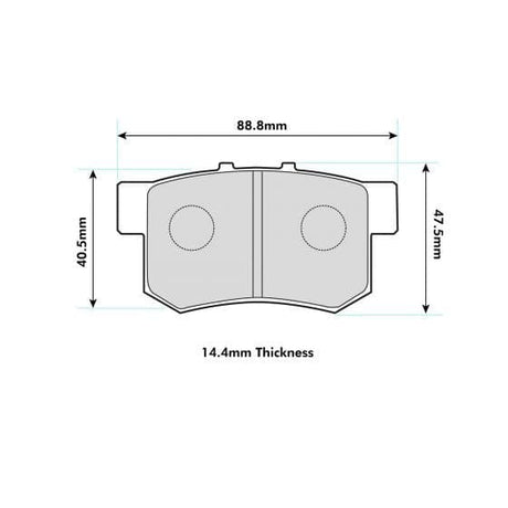 PBS Honda S2000 Rear Performance Brake Pads 1142 - FD Racing