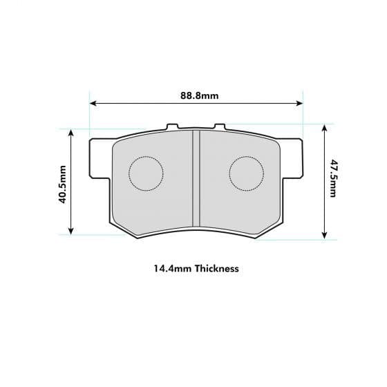 PBS Honda S2000 Rear Performance Brake Pads 1142 - FD Racing