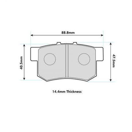 PBS Honda Civic FD2 Rear Performance Brake Pads 1142 - FD Racing