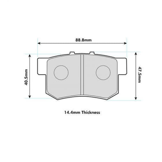 PBS Honda Civic FD2 Rear Performance Brake Pads 1142 - FD Racing
