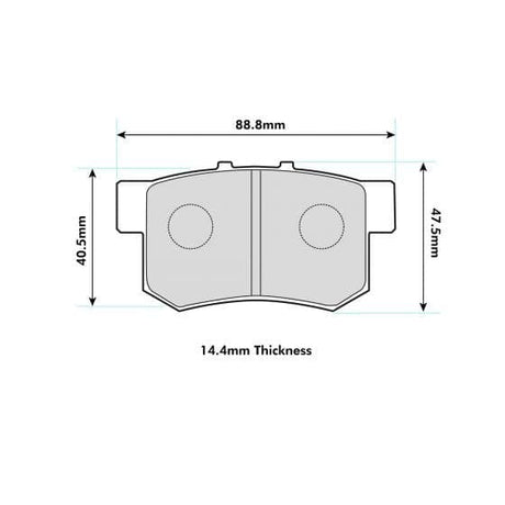 PBS Honda Civic EK9 Rear PBS Performance Brake Pads 1142 - FD Racing