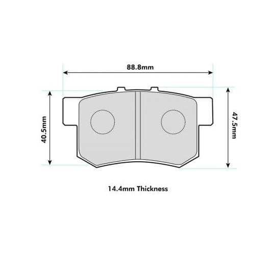 PBS Honda Civic EK9 Rear PBS Performance Brake Pads 1142 - FD Racing