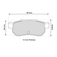 PBS Honda Civic EK4 Rear Performance Brake Pads 1163 - FD Racing