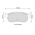 PBS Honda Civic EG6 Rear Performance Brake Pads 1163 - FD Racing