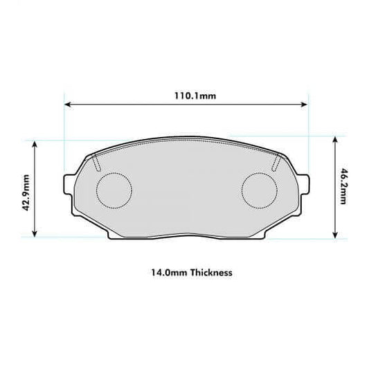 PBS Mazda MX5 (NA) 1.6 115HP (1990-1993) Front Performance Pads 1178 - FD Racing
