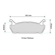 PBS Mazda MX5 (NA) 1.6 115HP (1990-1993) Rear Pads 1180 - FD Racing