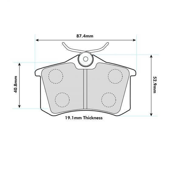 PBS SEAT Ibiza (Lucas) Rear Pads 1192